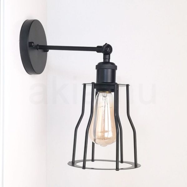 antik-fali-lampa-matt-fekete-szin-csepp-alaku-raccsal