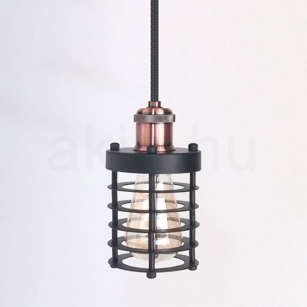 antik-fuggesztek-lampa-matt-fekete-antik-vorosrez-szin-henger-alaku-raccsal