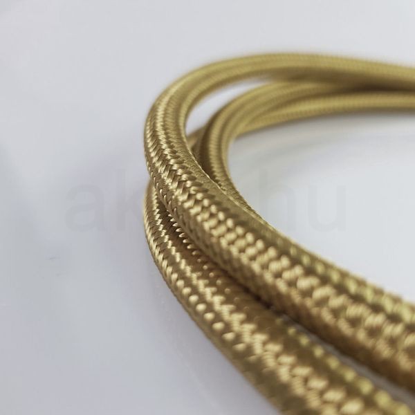 Bronz színű textil bevonatú 3×0,75 mm² sodrott réz vezeték