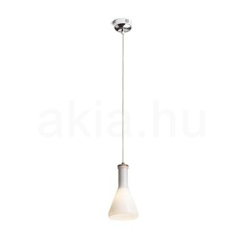 PULIRE CON függő lámpa  opál üveg/fa/króm 230V LED E14 6W