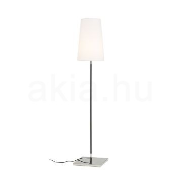 LULU állólámpa fehér/fekete króm 230V LED E27 8W