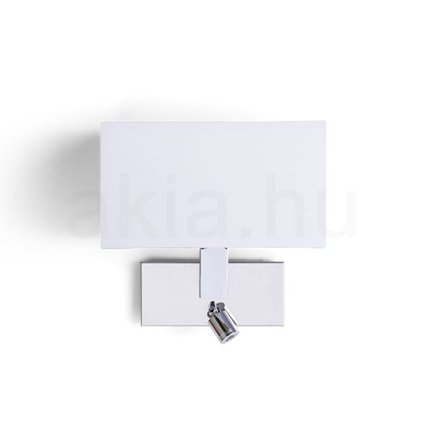 PLAZA fali lámpa LED spotlámpával fehér króm 230V LED E27 LED 15+3W  3000K