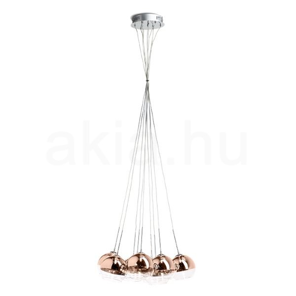 ASTRAL függő lámpa réz üveg/tiszta üveg 230V/12V G4 10x20W