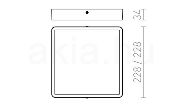 HUE SQ 22 DIMM mennyezeti lámpa fehér 230V LED 24W 3000K