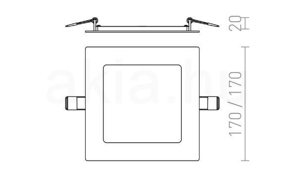 SOCORRO SQ 170 süllyesztett lámpa fehér 230V LED 12W 3000K