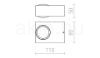 KORSO II fali lámpa fekete elox 230V LED 2x3W 120° IP54 3000K