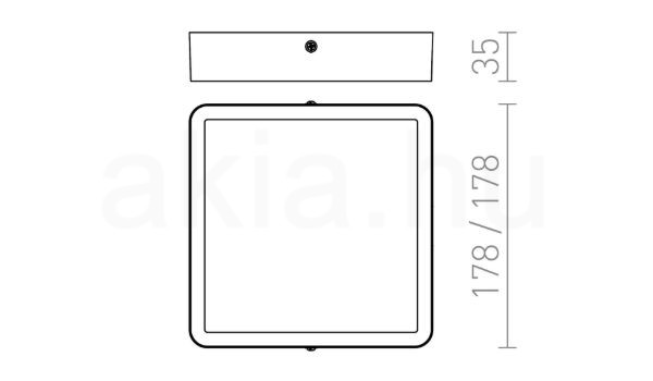 HUE SQ 17 mennyezeti lámpa fekete króm 230V LED 18W 3000K