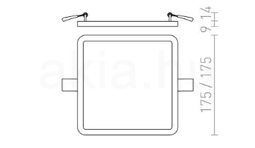 HUE SQ 17 süllyesztett lámpa matt nikkel 230V LED 18W 3000K