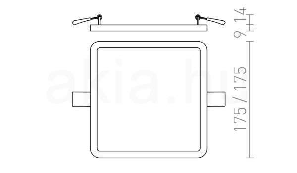 HUE SQ 17 süllyesztett lámpa króm 230V LED 18W 3000K