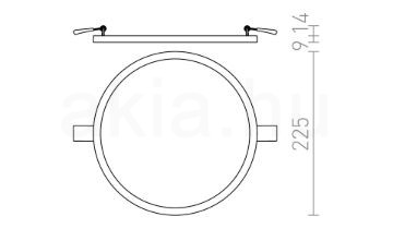 HUE R 22 süllyesztett lámpa matt nikkel 230V LED 24W 3000K