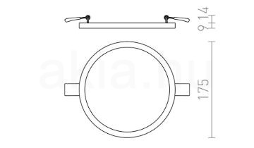 HUE R 17 süllyesztett lámpa matt nikkel 230V LED 18W 3000K