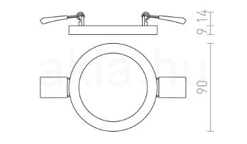 HUE R 9 süllyesztett lámpa matt nikkel 230V LED 6W 3000K