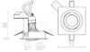 PASADENA GU10 SQ I süllyesztett lámpa fehér  230V LED GU10 7W