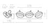 KELLY LED III fali lámpa fekete  230V LED 3x12W 24°  3000K