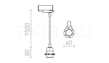 ELISA három áramkörös sínre FEKA+FEK/FEHK+KF   230V LED E27 15W