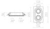 DINGO GU10 II dönthető lámpa gipsz 230V GU10 2x35W