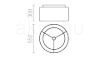 DOUBLE 55/30 lámpabúra  Polycotton fehér/fehér PVC  max. 23W