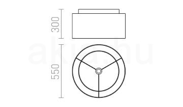 DOUBLE 55/30 lámpabúra  Polycotton fehér/fehér PVC  max. 23W