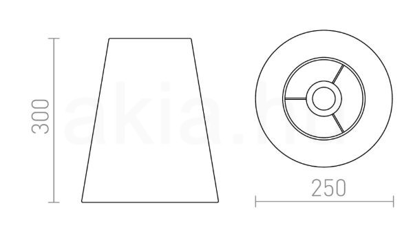 CONNY 25/30 asztali lámpaernyő Polycotton fekete/arany fólia max. 23W
