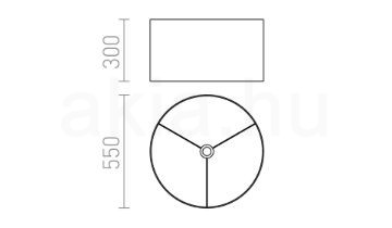 RON 55/30 lámpabúra  Polycotton fehér/fehér PVC  max. 23W