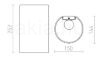 RON W 15/25 fali lámpa  Polycotton fekete/arany fólia 230V LED E27 15W