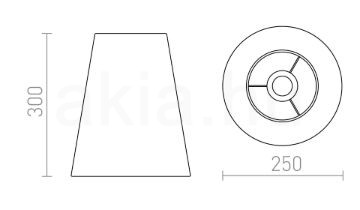 CONNY 25/30 asztali lámpaernyő Polycotton fekete/réz fólia max. 23W