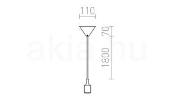 LISA függesztő készlet zöld  230V LED E27 15W
