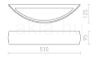 CRESCENT L fali lámpa  gipsz 230V LED E14 2x6W