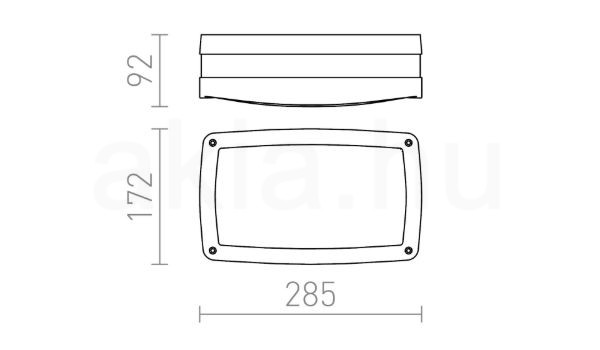 SONYA RC  ezüstszürke  230V LED E27 2x15W IP54