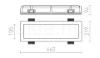 TRAFFIC FRAMELESS hosszanti  gipsz 230V G5 2x14W