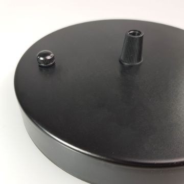 Plafontárcsa matt fekete 200mm