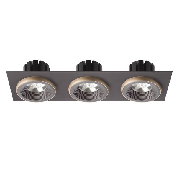 SHARM SQ III süllyesztett lámpa barna/gyöngyházarany  230V LED 3x10W 24°  3000K