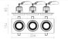 SHARM SQ III süllyesztett lámpa barna/gyöngyházarany  230V LED 3x10W 24°  3000K