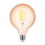 LED Filament Amber Globe G125 4W E14 320° 1800K (300 lumen) dimm.