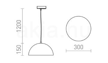 GLADYS 30 egy áramkörös sínre fekete/aranysárga 230V LED E27 15W