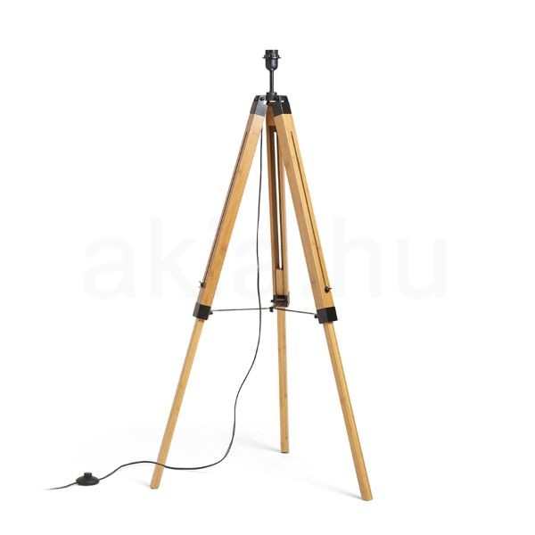 ALVIS állólámpa talapzat  bambusz/fekete 230V LED E27 15W