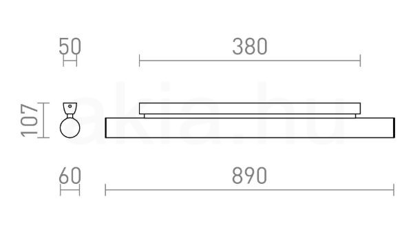 RIVIER LED 89 fali lámpa  króm/tiszta akril 230V LED 18W  3000K
