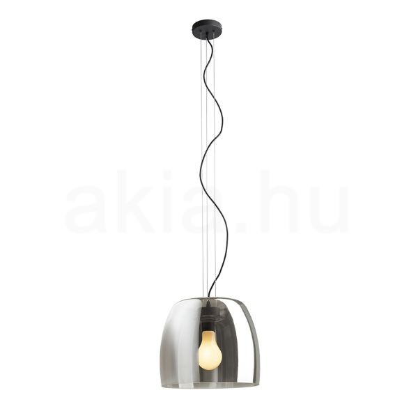 ORLANDO 35 függő lámpa füstös üveg/fekete 230V LED E27 24W