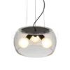 AMANDA függő lámpa matt fekete tiszta üveg 230V LED E27 3x15W
