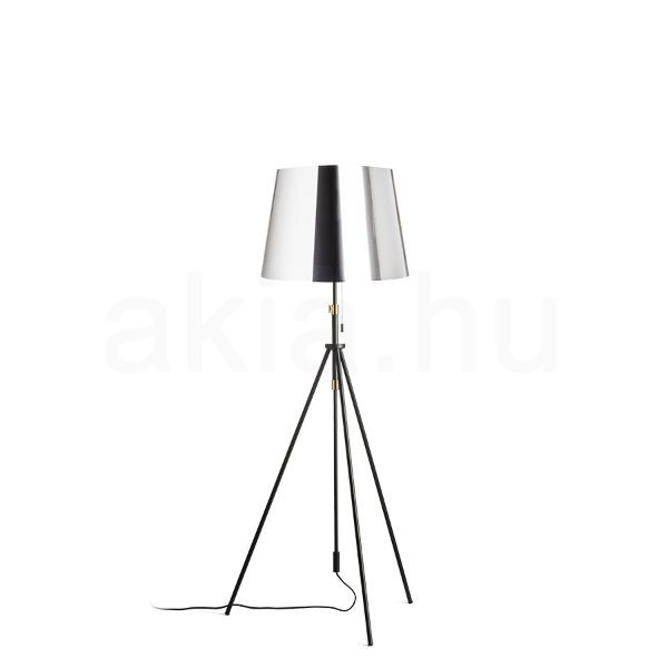 LUTON/ILUSION állólámpa  krómozott fólia/fekete/fém 230V LED E27 15W