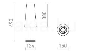 NYC/CONNY 15/30 asztali lámpa  Polycotton fehér/nikkel 230V LED E27 11W