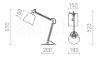 NIZZA asztali lámpa Polycotton fehér/fa 230V LED E14 7W
