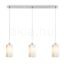 LIZ III 80 függő lámpa  opál üveg/króm 230V LED E27 3x15W