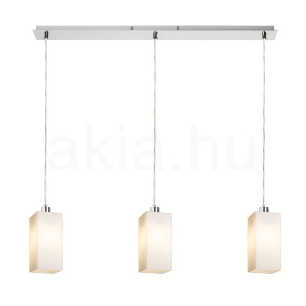 LIZ III 80 függő lámpa  opál üveg/matt nikkel 230V LED E27 3x15W