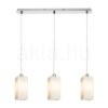 LIZ III 60 függő lámpa  opál üveg/króm 230V LED E27 3x15W