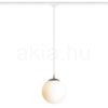 LUNA 25 három áramkörös sínre  opál üveg/króm 230V LED E27 15W