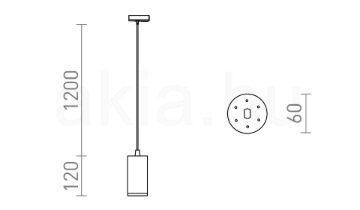 BELENOS egyfázisú áramkörös sínre függő lámpa fehér  230V LED GU10 9W