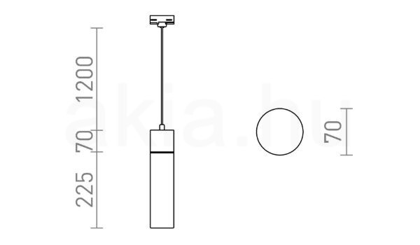 EIGHT háromfázisú áramkörös sínre függö lámpa  opál üveg/króm 230V LED E27 11W