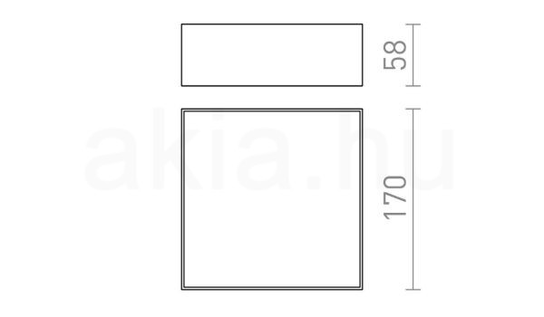 LARISA SQ 17 DIMM mennyezeti lámpa fehér  230V LED 15W  3000K
