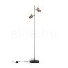 FLYNN II állólámpa  fekete/szálcsiszolt sárgaréz 230V LED GU10 2x9W